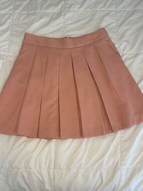 Elle Rose-Pink Pleated Skater Skirt